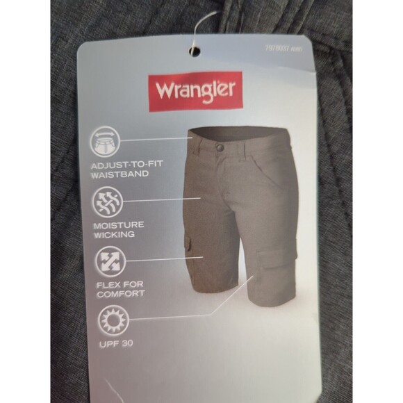 Wrangler Boys' Outdoor Cargo Shorts 10 Regular Dark Charcoal Heather Gray - Picture 3 of 5